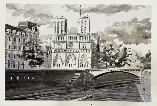 Notre Dame en Noir et Blanc