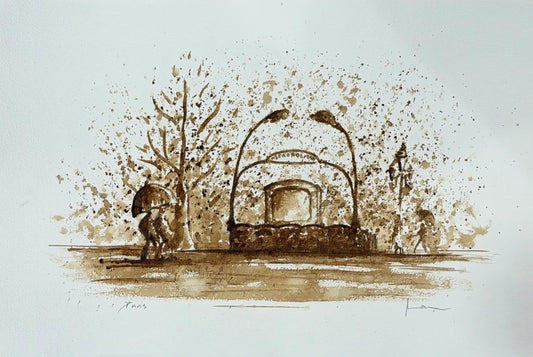 Couple in the Rain - Paris Metro